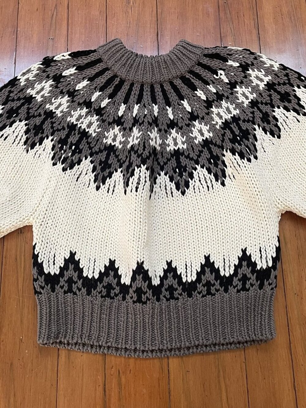 ALTUZARRA Ivory Fair Isle Marty Sweater Size S